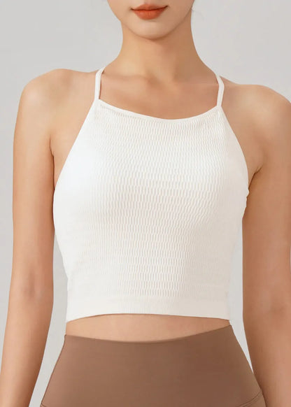 Rose Backless Sports Bra Tank Top