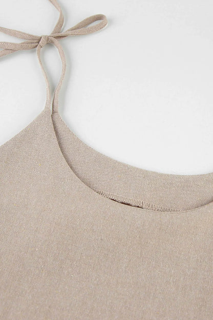 Tie-up Straps Cotton Cami Dress