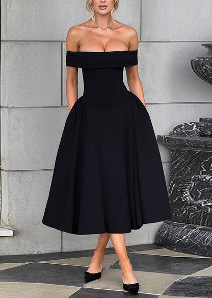 Summer White One Collar Strapless Dress