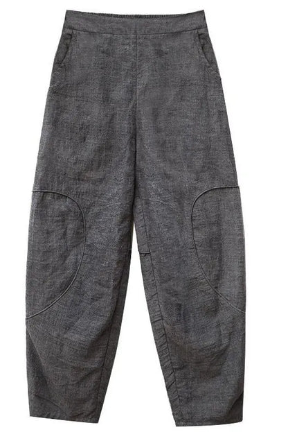 Black Linen Pants Spring Loose Trousers