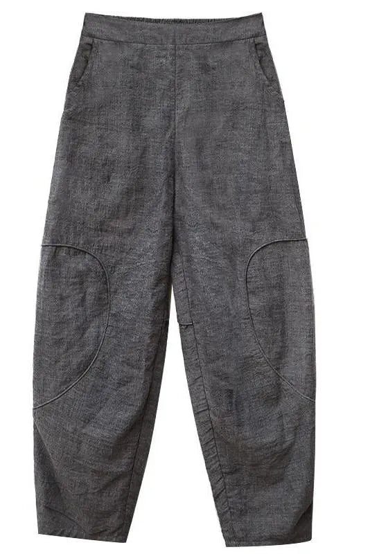 Black Linen Pants Spring Loose Trousers