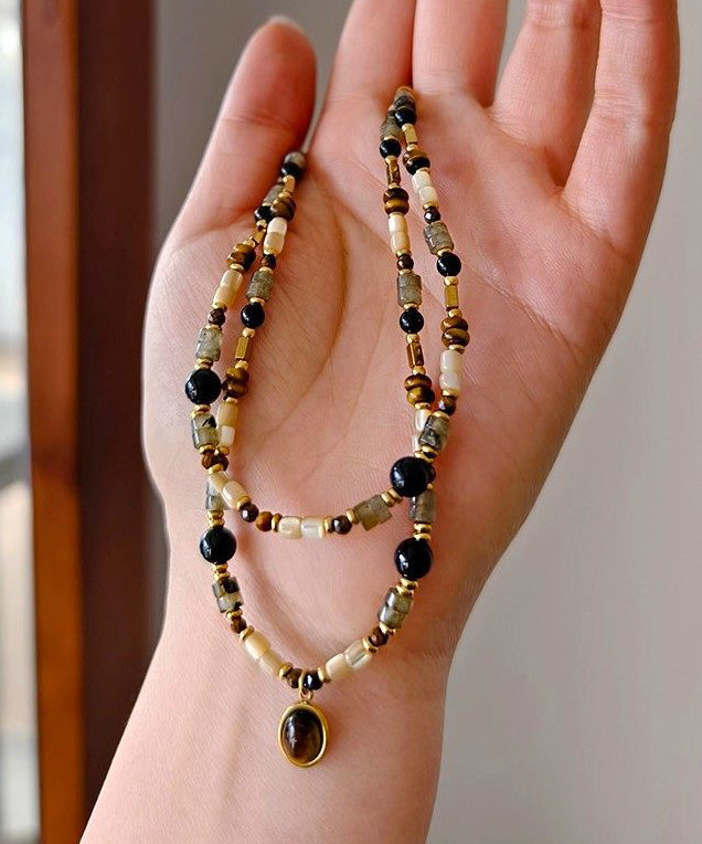 Original Design Tiger's Eye Agate Pendant Necklace