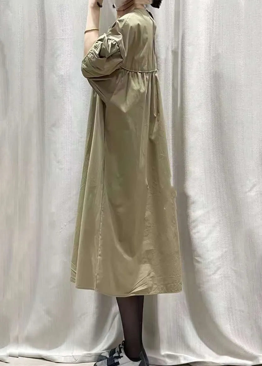 French Black O-neck Patchwork Long Dresses Summer