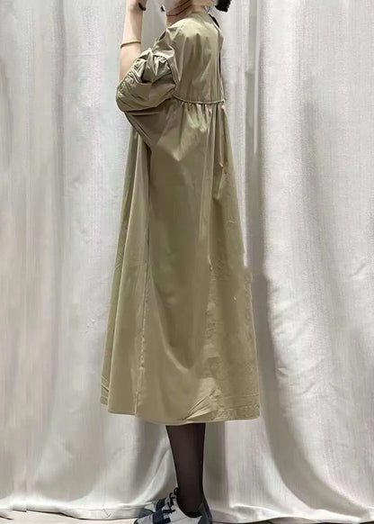 French Black O-neck Patchwork Long Dresses Summer
