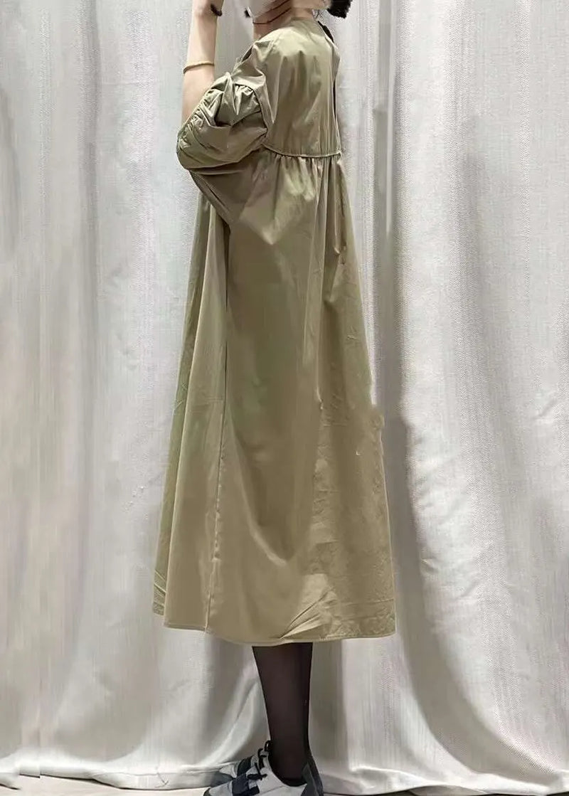 French Black O-neck Patchwork Long Dresses Summer