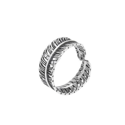 Sterling Silver Feather Tail Rings