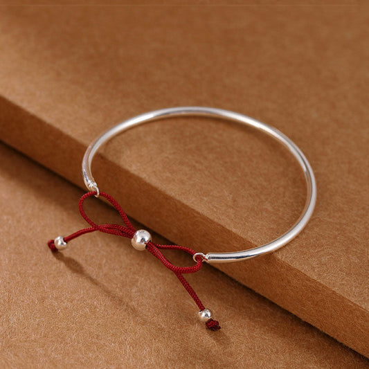 925 Sterling Silver Red String Healing Knot Bracelet for Spiritual Protection