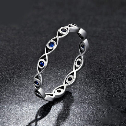 Spade & Heart Crystal Silver Ring