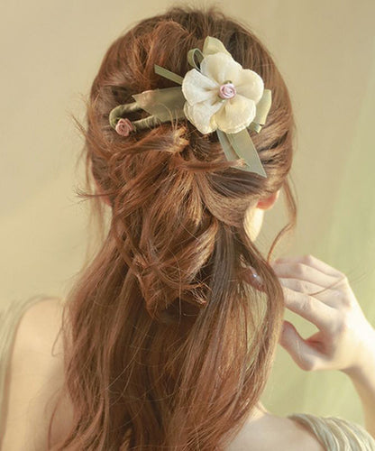 Light Green Plastic Asymmetrical Tulle Hairpin
