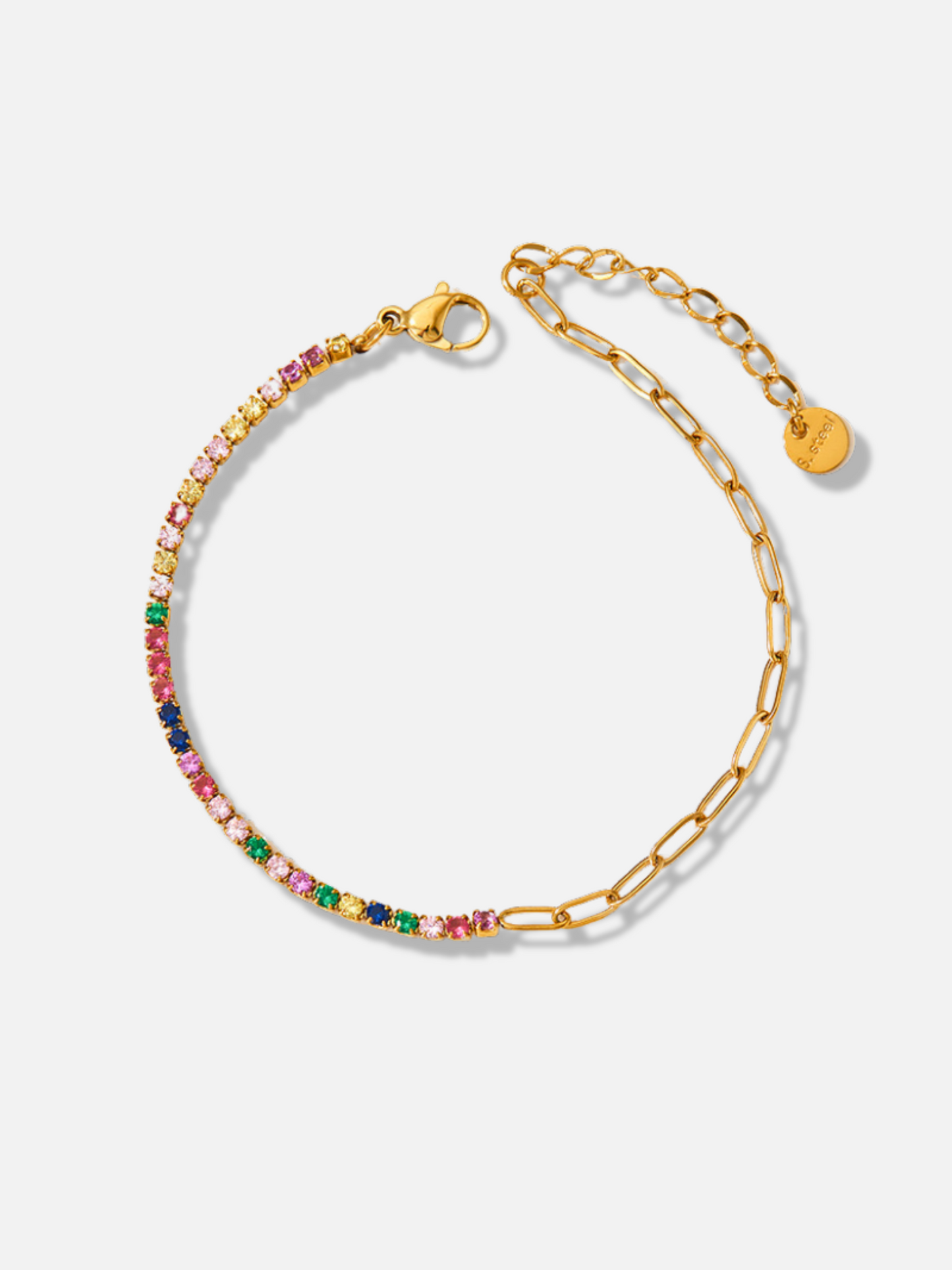 Etty Multicolor Zircon Chain Bracelets