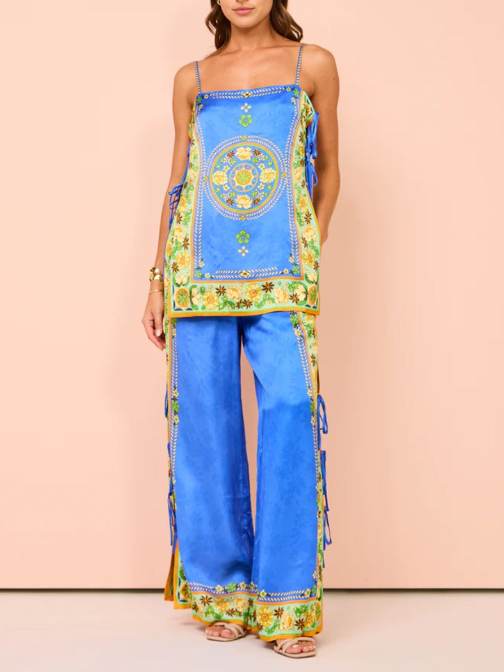 Irregular Ornate Mosaic Tiles Pants