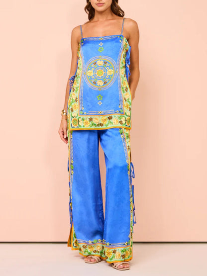 Irregular Ornate Mosaic Tiles Pants