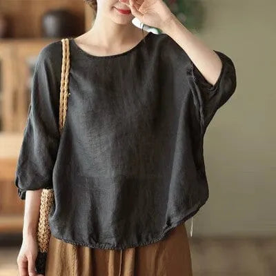 Summer Loose Linen T-shirt