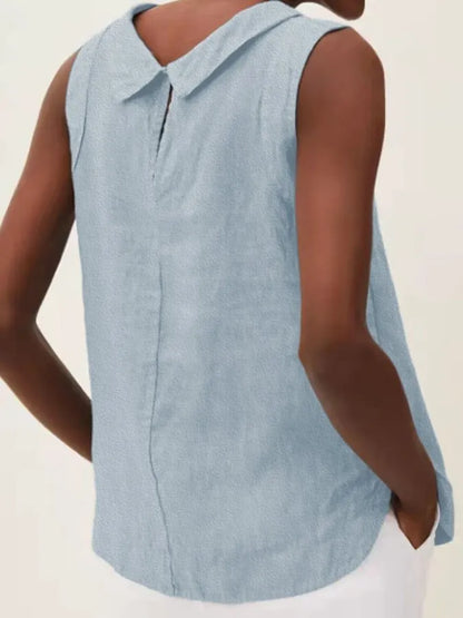Color Cotton and Linen T-shirt