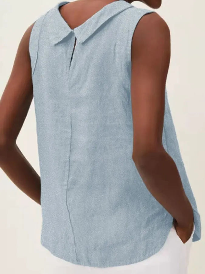 Color Cotton and Linen T-shirt