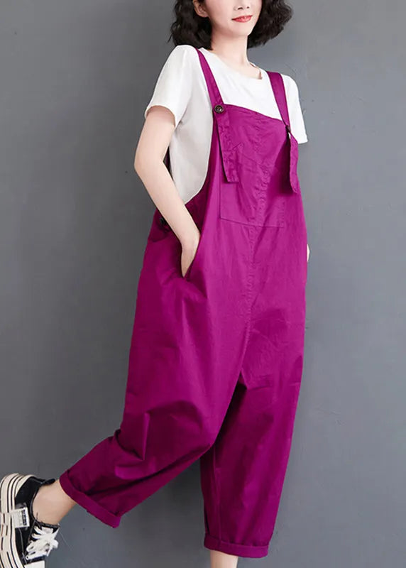 Black Slash Neck Drawstring Button Pockets Jumpsuit Fall