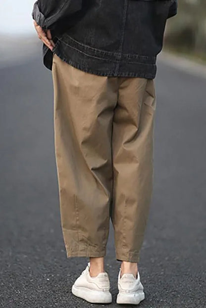 Limited Stock- Pure Color Bloom Pants With Belt