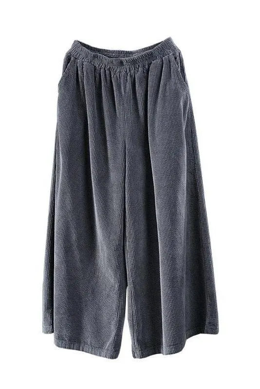 Limited Stock- Retro Pure Color Autumn Corduroy Pants