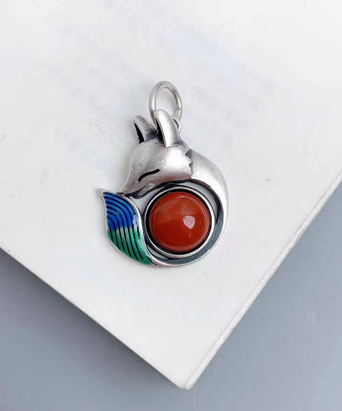 Handmade Patchwork Animal Silver Pendant Necklace