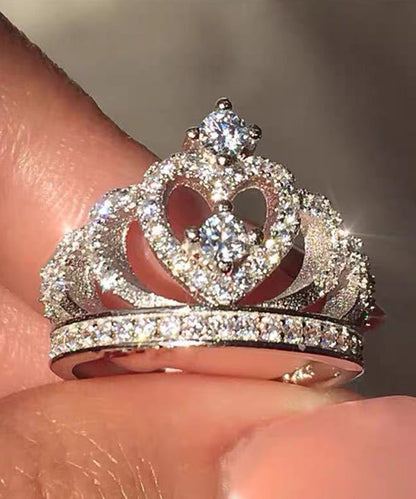 Stylish Silk Alloy Hollow Out Zircon Rings