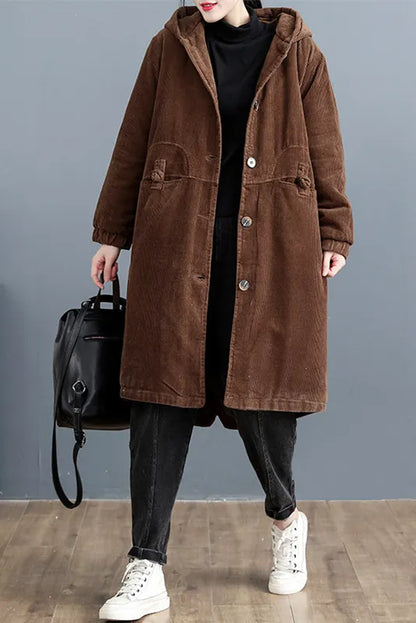 New Style Corduroy Cotton Jacket Loose Coat