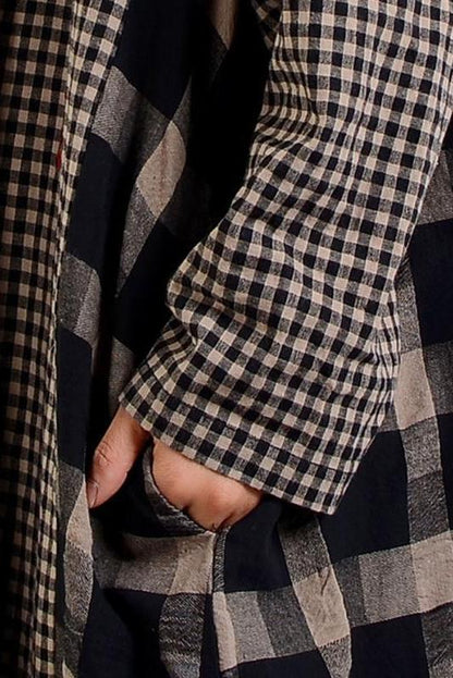 Limited Stock- Different Colored Plaid Retro Cotton Linen Dress