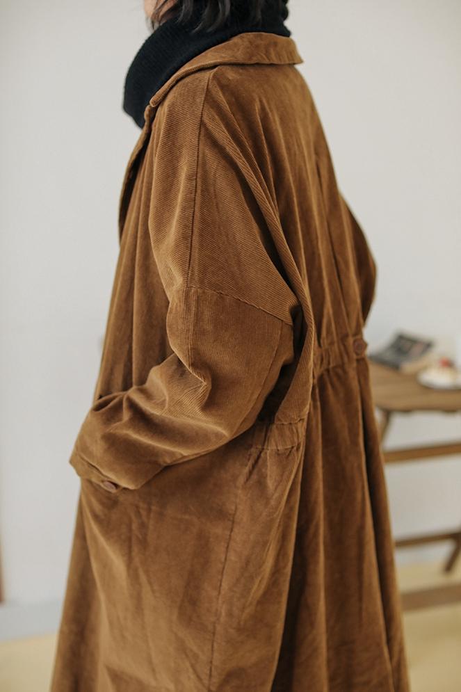 Loose Corduroy Coat for