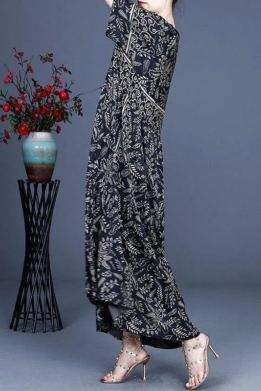 Leaf Retro Maxi Dress