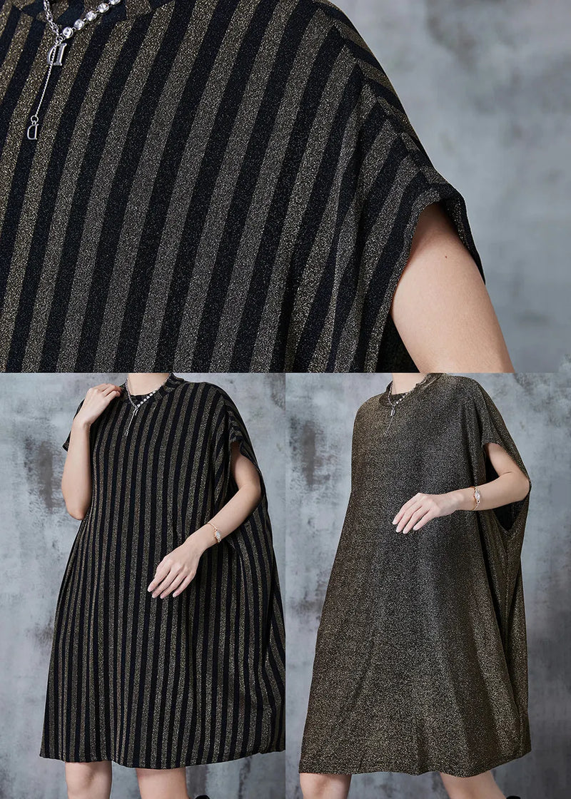 Golden Cotton Maxi Dress Oversized Summer