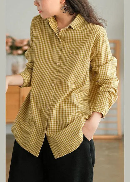 Organic White Peter Pan Collar Button Fall Top Long Sleeve