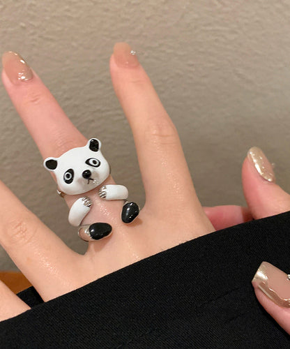 Original Design Copper Glaze Panda Rings