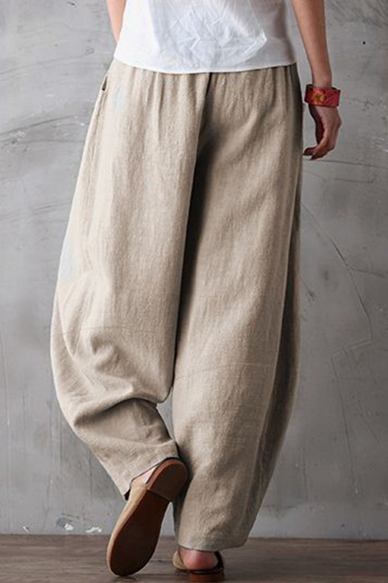 Summer Loose Cotton Linen Pants Trousers