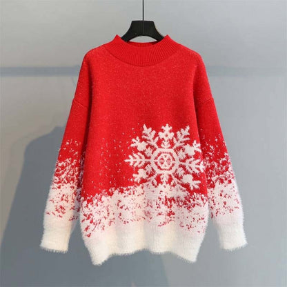 Festive Christmas Knit Sweater for Women