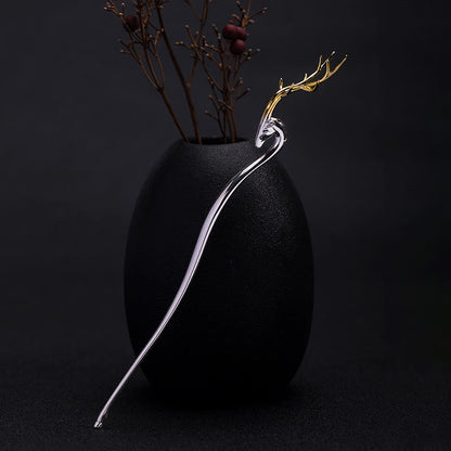 925 Sterling Silver Deer Antler Protection Hairpin