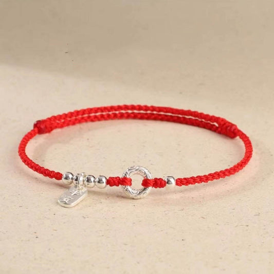 925 Sterling Silver Peace Buckle Spiritual Bracelet and Anklet