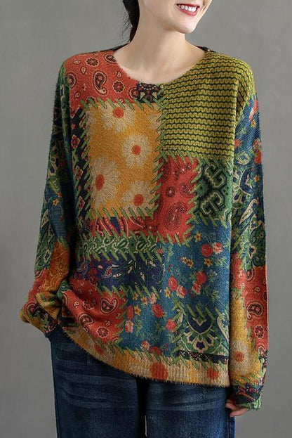 Autumn Retro Knitted Sweater