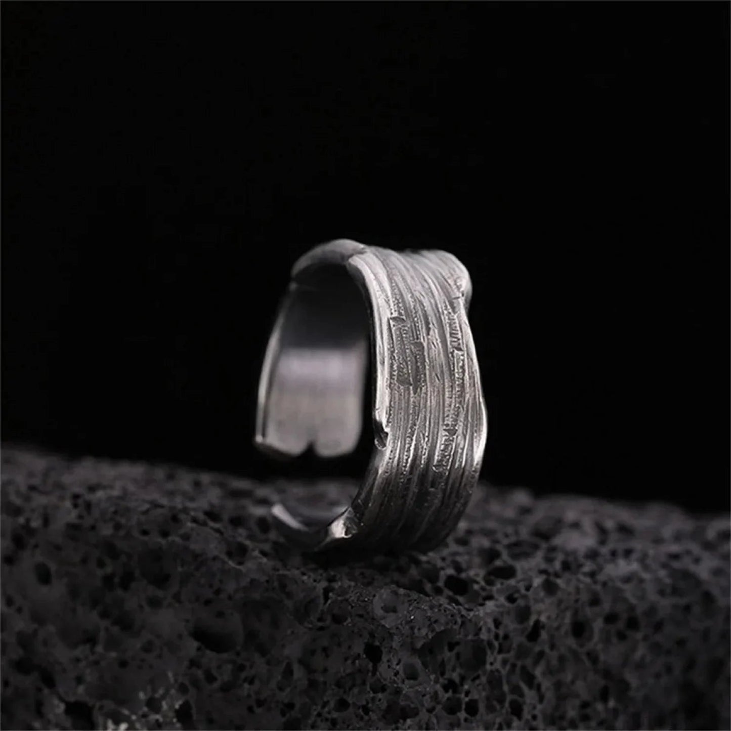 Stylish Silver Simple Gothic Ring