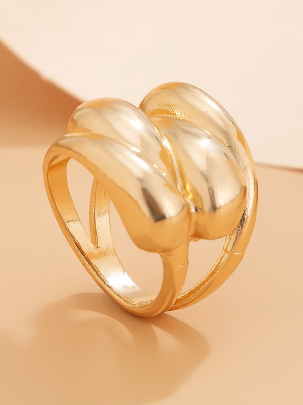 Geometric Shiny Color Rings Accessories