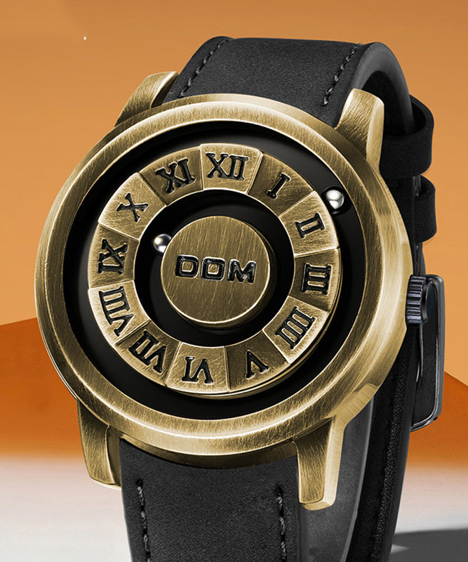 Boutique Black Genuine Leather Tai Chi Eight Trigrams Watch