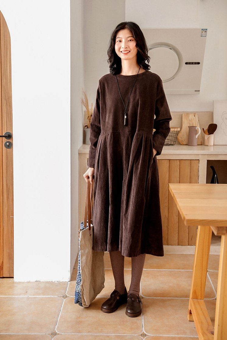 Corduroy a Line Dresses