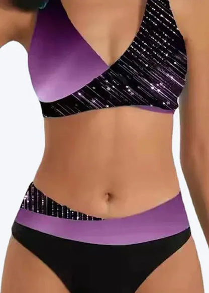 New Striped Top and Panty Bikini Swimsuit