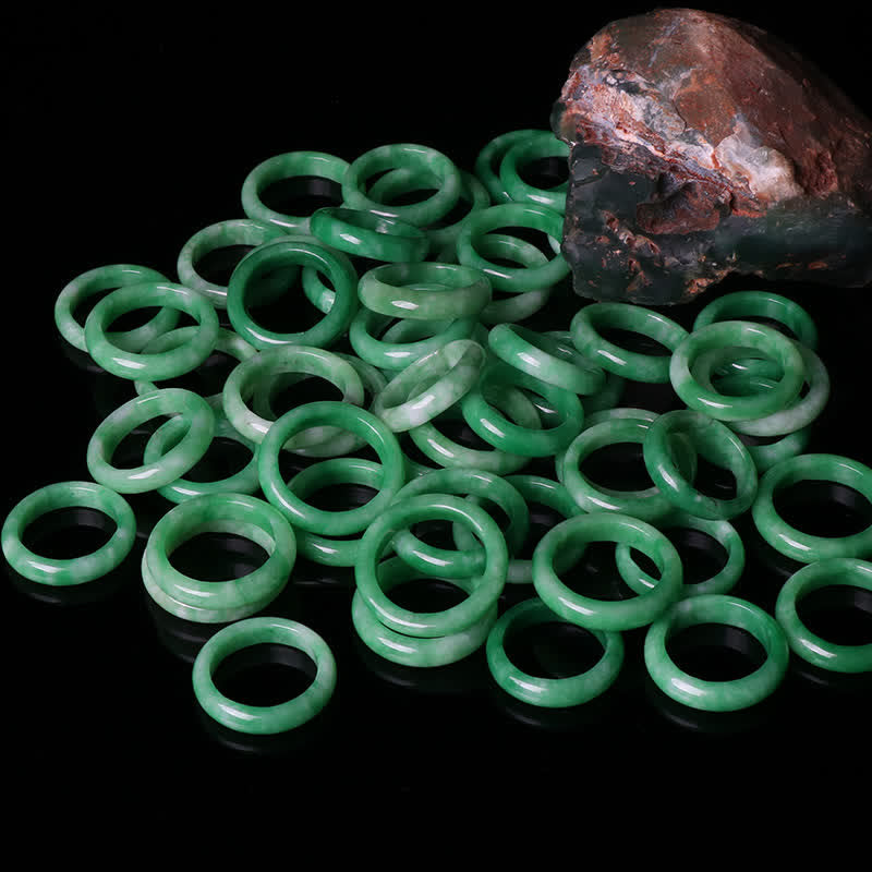 Buddha Stones Jade Abundance Luck Ring