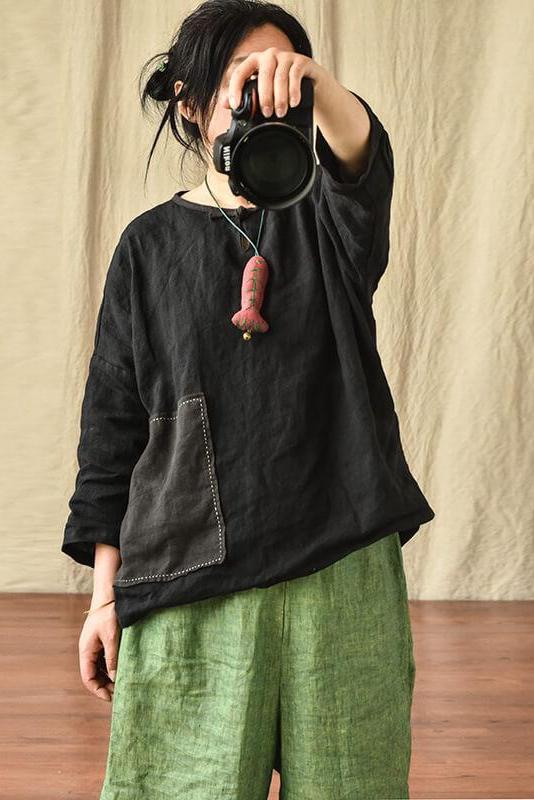 Patchwork Linen Shirt