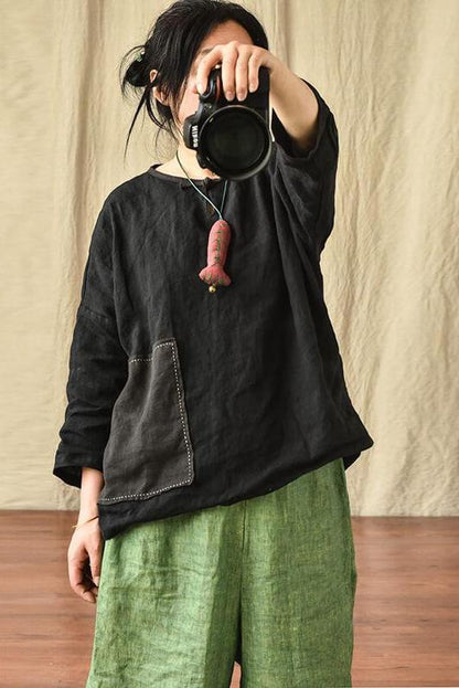 Patchwork Linen Shirt