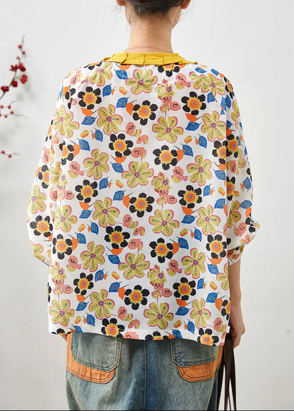 Stylish Yellow Oversized Cotton Shirt Tops Summer