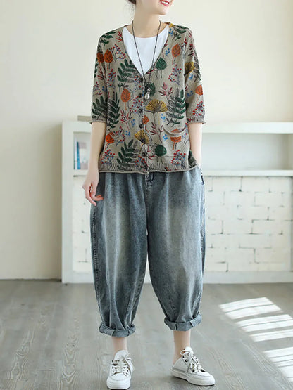 Printed Half Sleeve Knitted Shirt