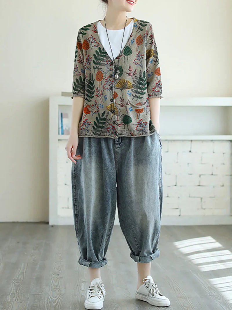 Printed Half Sleeve Knitted Shirt