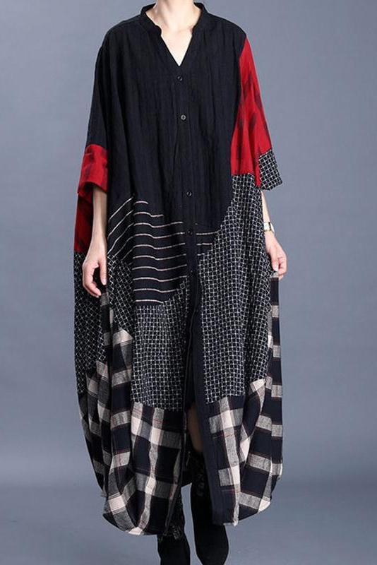Limited Stock- Irregular Stitching V-neck Loose Trench Coat