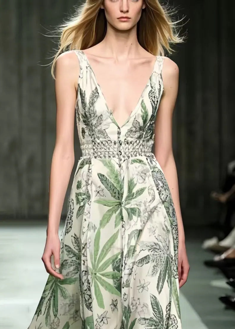 Print Exra Large Hem Cami Dresses Summer