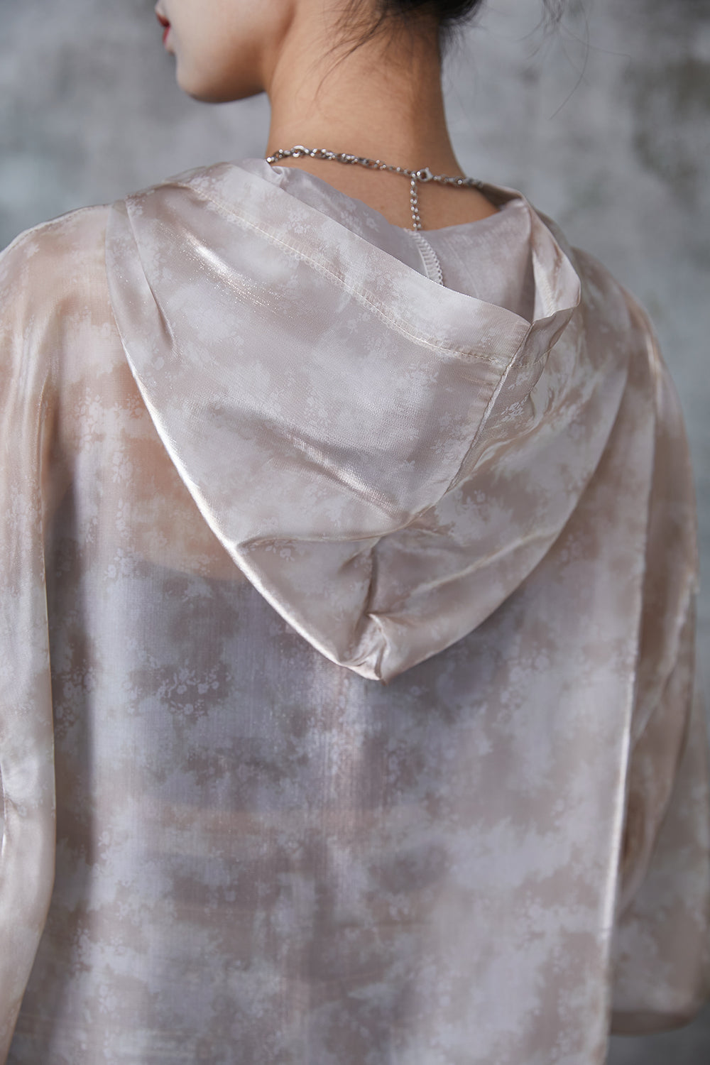 Art Khaki Oversized Drawstring Upf 50+ Coat Jacket Fall
